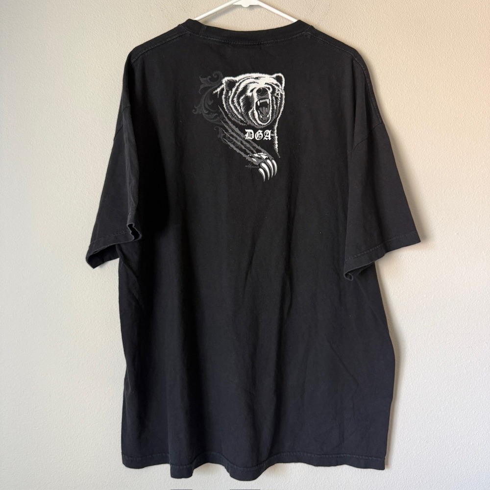 DGA David Gonzales Art Native American Chief Wolf Bear Black Graphic T-Shirt 2XL - Picture 2 of 5